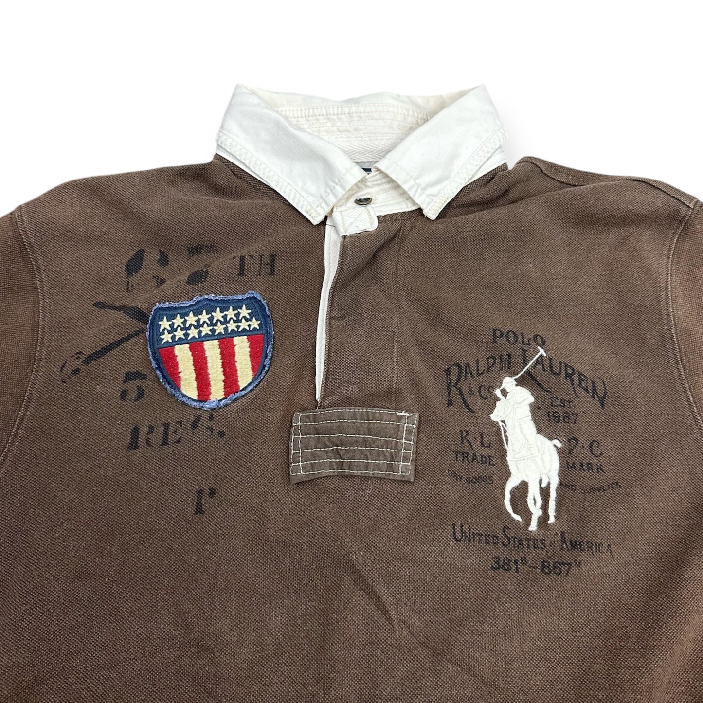 Ralph Lauren Big Pony Brown/White