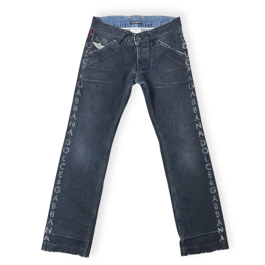 Dolce&Gabbana Flared Army Patches Jeans