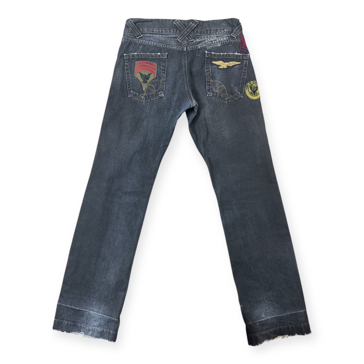 Dolce&Gabbana Flared Army Patches Jeans