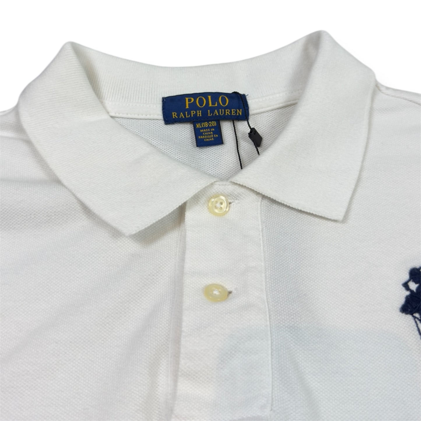 Ralph Lauren Big Pony Longsleeve Polo White/blue
