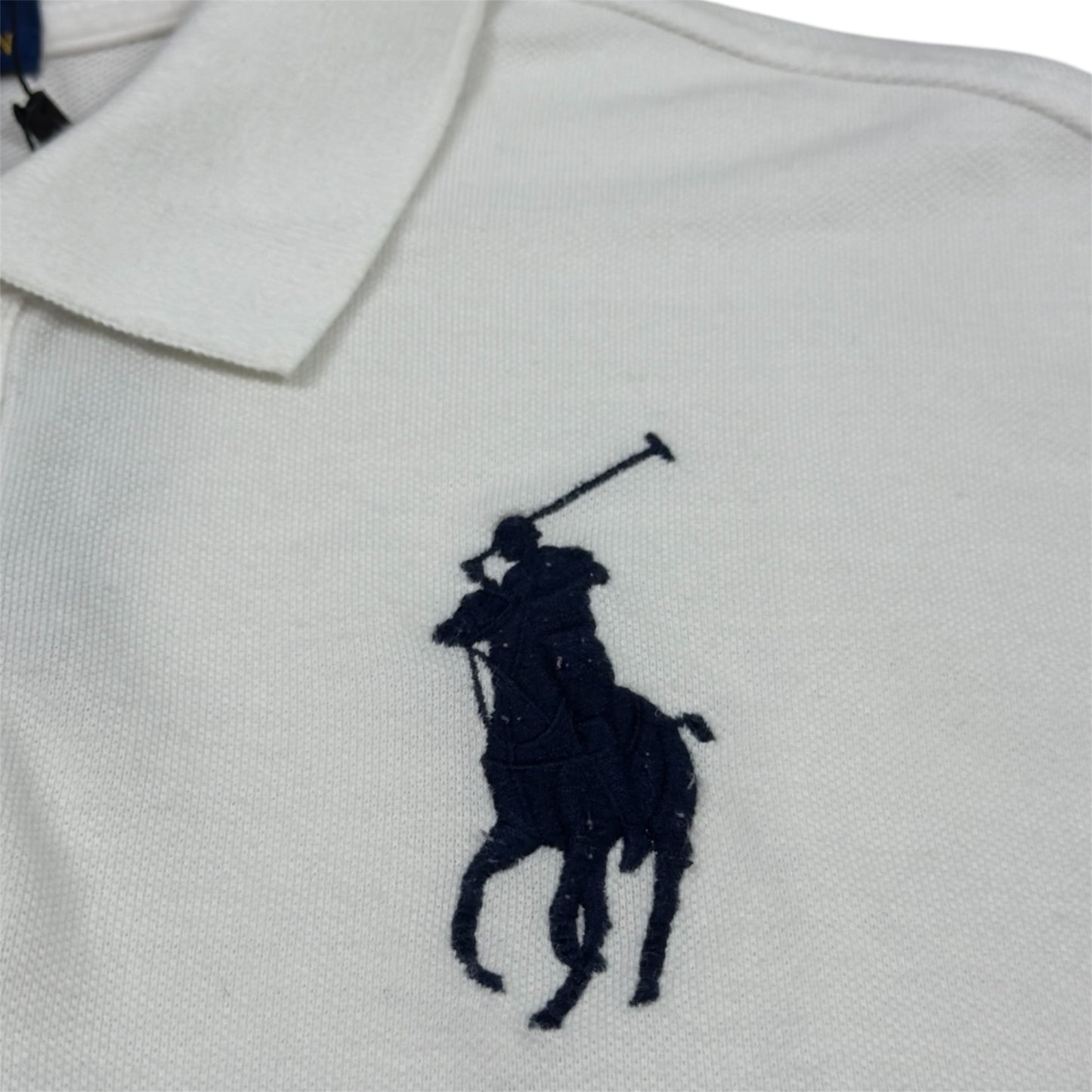 Ralph Lauren Big Pony Longsleeve Polo White/blue