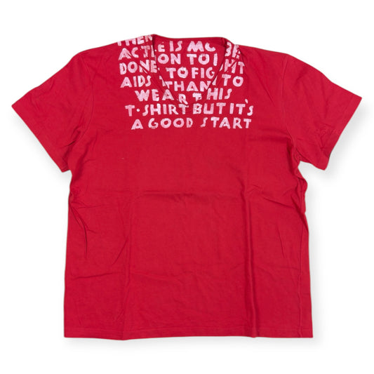 Maison Martin Margiela V-Neck T-Shirt Red