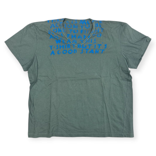Maison Martin Margiela V-Neck T-Shirt Green/Blue