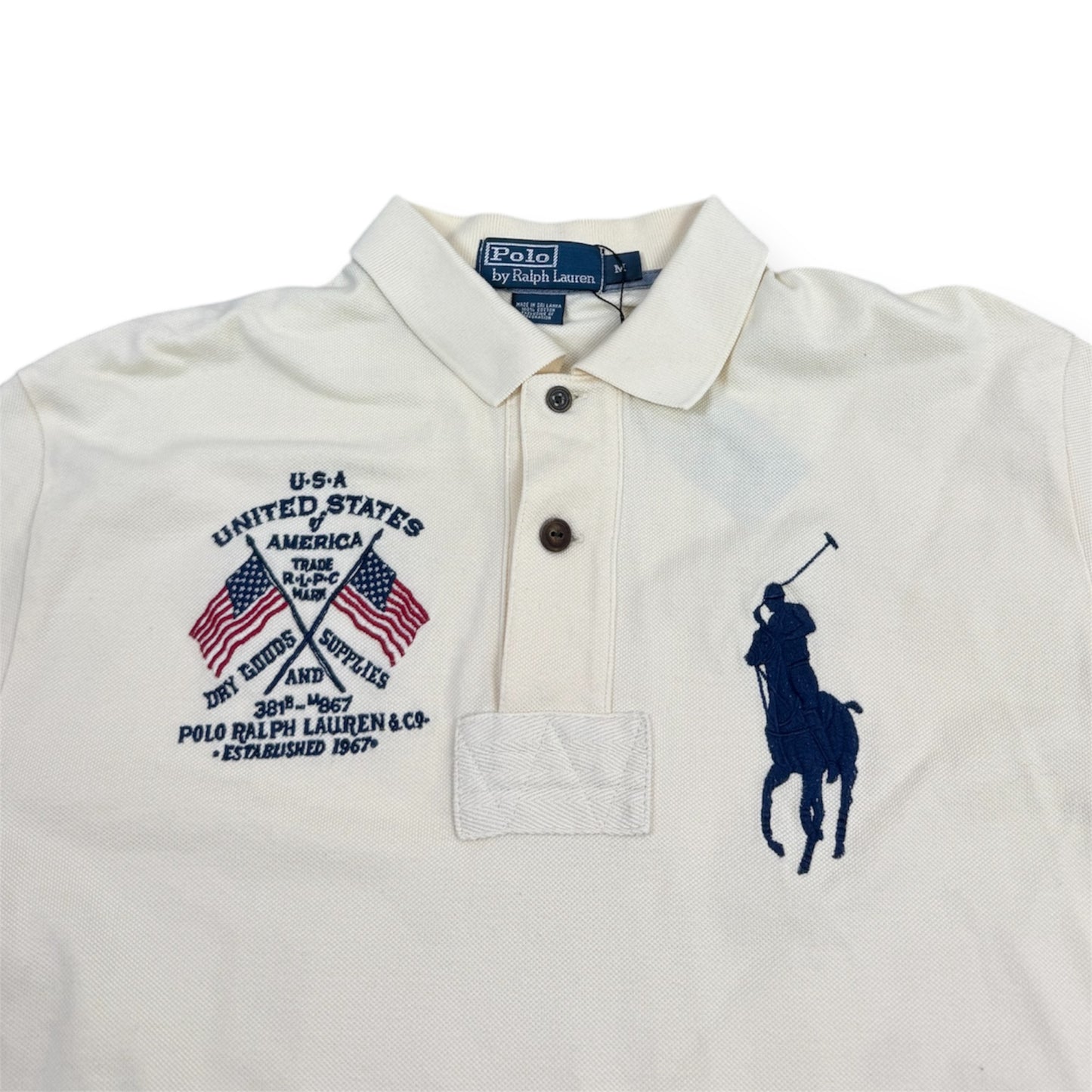 Ralph Lauren Big Pony Off White/Blue