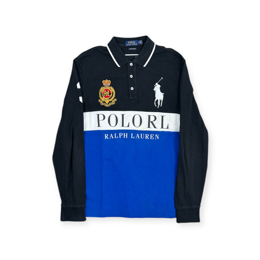 Ralph Lauren Big Pony Longsleeve Black/White/Blue